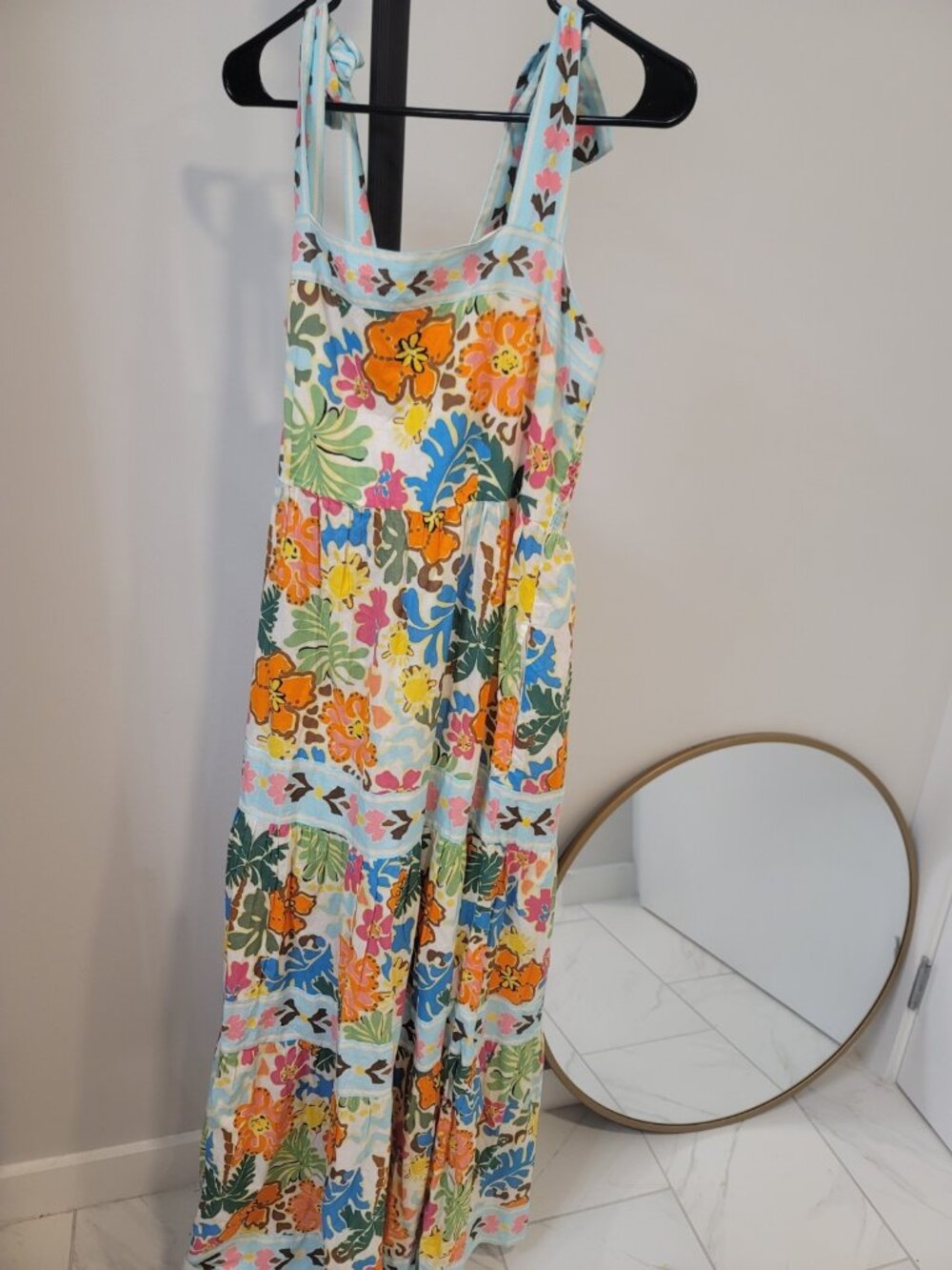 Beach Riot Charlotte Maxi Dress Sz L New NWT Multicolor